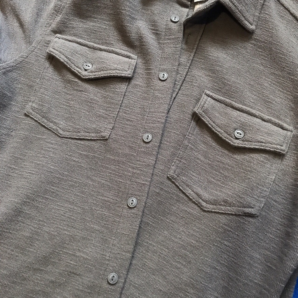 Grey Button up Coat (somewhat heavy)